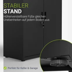 Aktenschrank aus Metall Büroschrank mit Cam-Lock-Schloss & 2 Schlüsseln