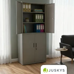 Aktenschrank aus Metall Büroschrank mit Cam-Lock-Schloss & 2 Schlüsseln