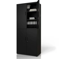 Aktenschrank aus Metall Büroschrank mit Cam-Lock-Schloss & 2 Schlüsseln