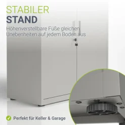 Aktenschrank aus Metall Büroschrank mit Cam-Lock-Schloss & 2 Schlüsseln