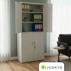 Aktenschrank aus Metall Büroschrank mit Cam-Lock-Schloss & 2 Schlüsseln