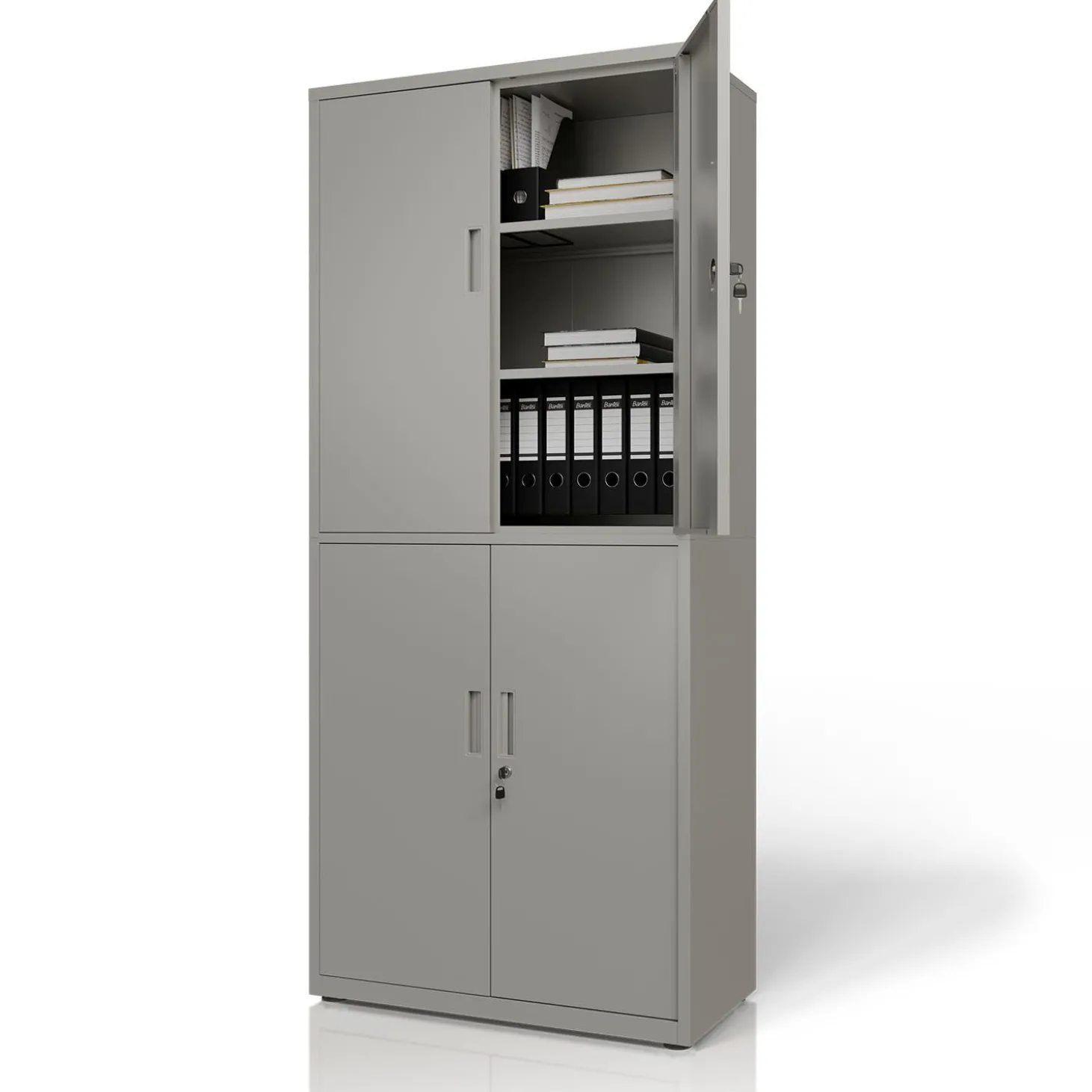 Aktenschrank aus Metall Büroschrank mit Cam-Lock-Schloss & 2 Schlüsseln