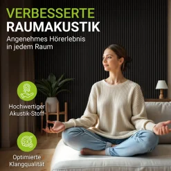 Akustikpaneele Holzoptik 4er Set Wandpaneele für Wohnzimmer, Schlafzimmer, Flur