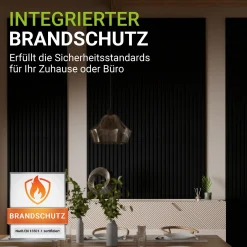 Akustikpaneele Holzoptik 4er Set Wandpaneele für Wohnzimmer, Schlafzimmer, Flur