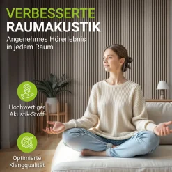 Akustikpaneele Holzoptik 4er Set Wandpaneele für Wohnzimmer, Schlafzimmer, Flur