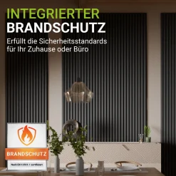 Akustikpaneele Holzoptik 4er Set Wandpaneele für Wohnzimmer, Schlafzimmer, Flur