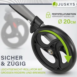 Aluminium Rollator Vital mit Sitz Leichte Gehhilfe klappbar für mehr Unabhängigkeit im Alltag
