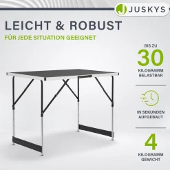 Alu Multifunktionstisch 3-teilig 3er Set Klapptisch für Camping, Flohmarkt & Tapezieren
