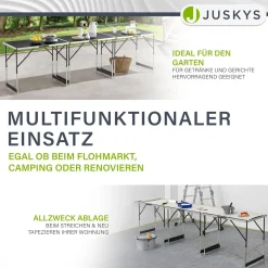 Alu Multifunktionstisch 3-teilig 3er Set Klapptisch für Camping, Flohmarkt & Tapezieren