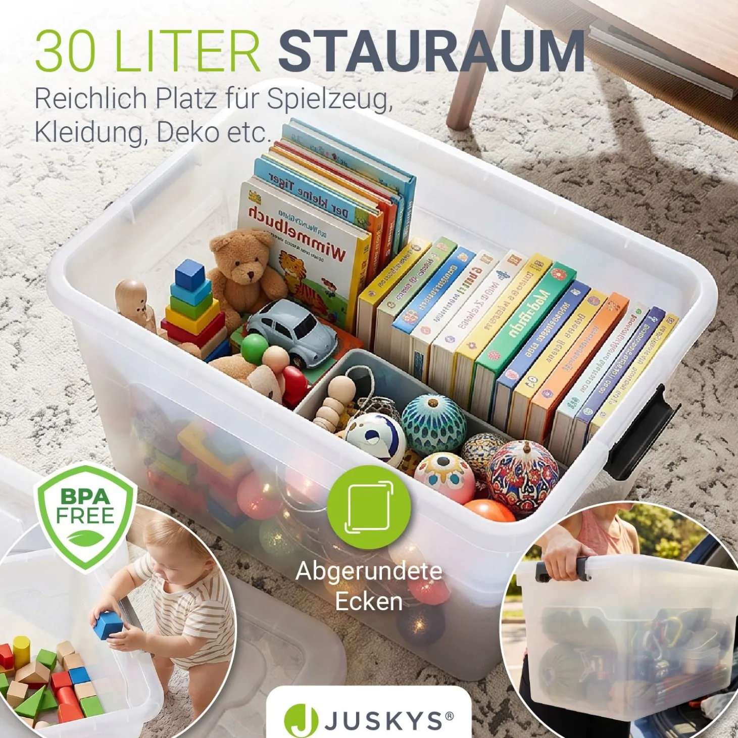 Aufbewahrungsbox mit Deckel Boxen aus Kunststoff zur ordentlichen Aufbewahrung