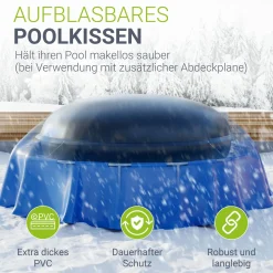 Aufblasbares Poolkissen Ganzjähriger Schutz zum Überwintern und vor Verschmutzungen