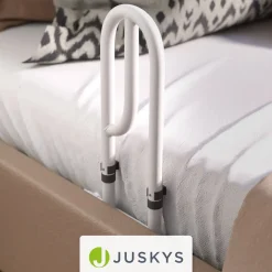 Bett Aufstehhilfe für Senioren Höhenverstellbar Aufrichthilfe Bett inkl. 2 Gurte