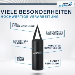 Boxsack für Kinder und Erwachsene Gefüllt in 10, 25 und 30 kg, inkl. Aufhängung