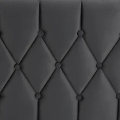 Boxspringbett Leona - Samt Bettgestell mit Federkernmatratze, Topper und LED-Beleuchtung