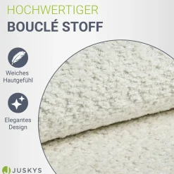Boxspringbett Manitoba - Bouclé-Stoff Komfortables Boxspringbett 180 x 200 cm mit oder ohne Bettkasten