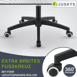 Bürostuhl Baltimore Ergonomischer Stuhl, höhenverstellbar mit Kopf- & Lendenstütze
