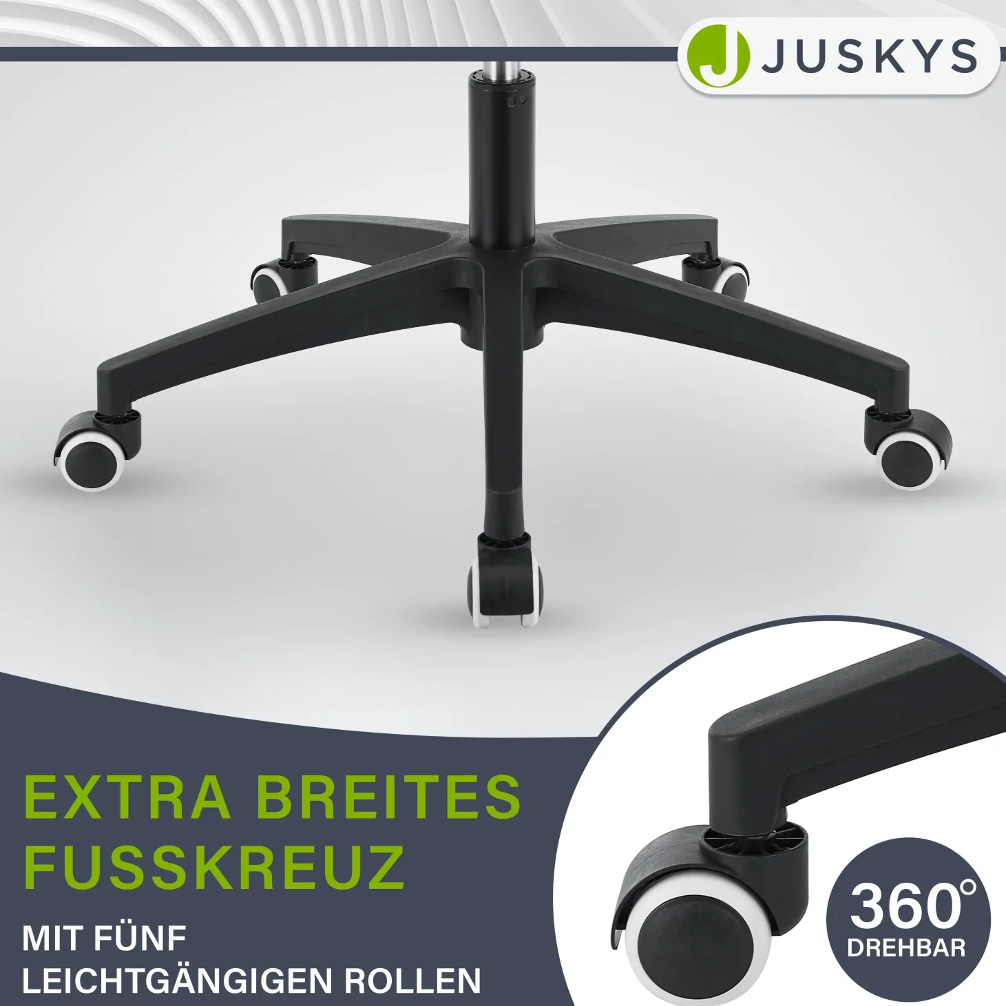 Bürostuhl Baltimore Ergonomischer Stuhl, höhenverstellbar mit Kopf- & Lendenstütze