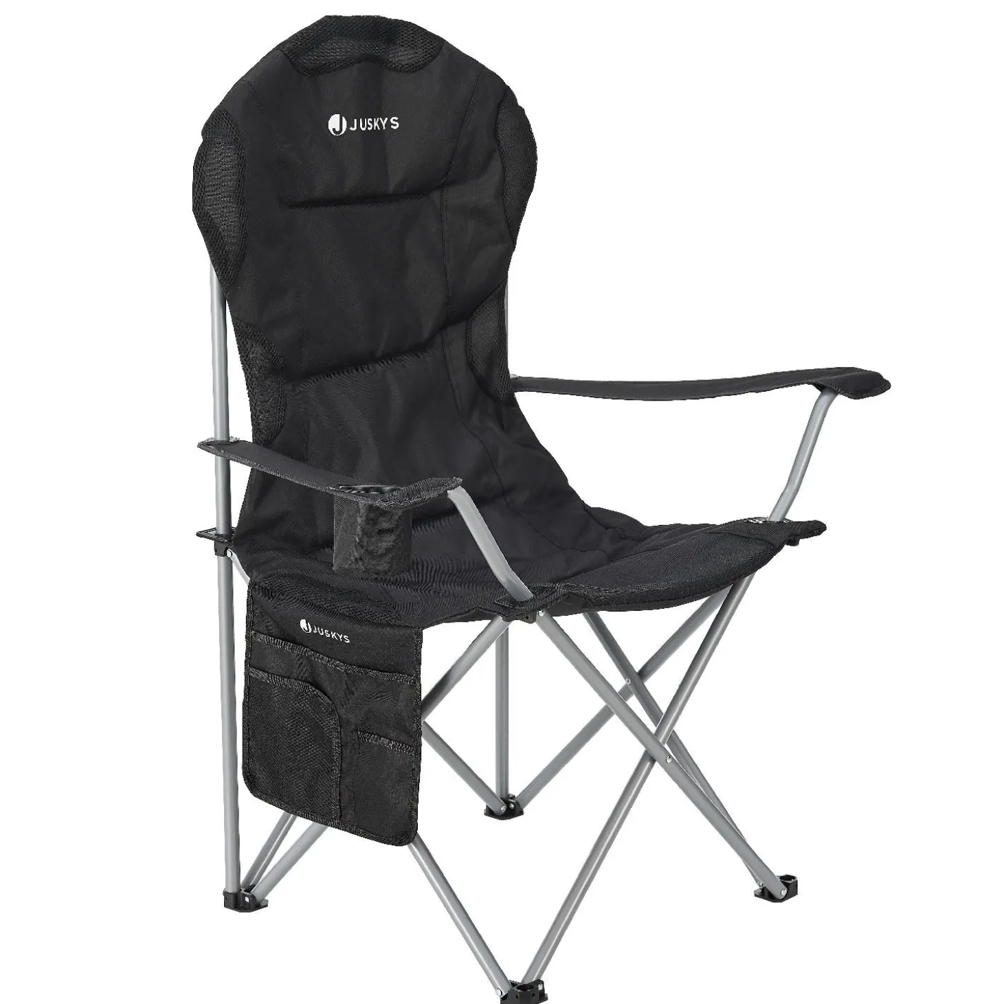 Campingstuhl Lido Gepolsterter Klappstuhl mit Getränkehalter & Tasche