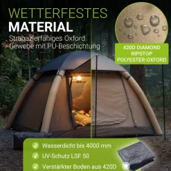 Campingzelt aufblasbar für 1-4 Personen Luftzelt wasserdicht mit einfachem & schnellem Aufbau