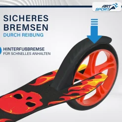 Cityroller - diverse Designs Scooter mit XXL Rädern, Fußständer, Hinterradreibungsbremse