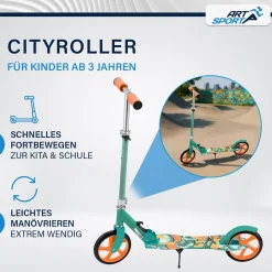 Cityroller - diverse Designs Scooter mit XXL Rädern, Fußständer, Hinterradreibungsbremse