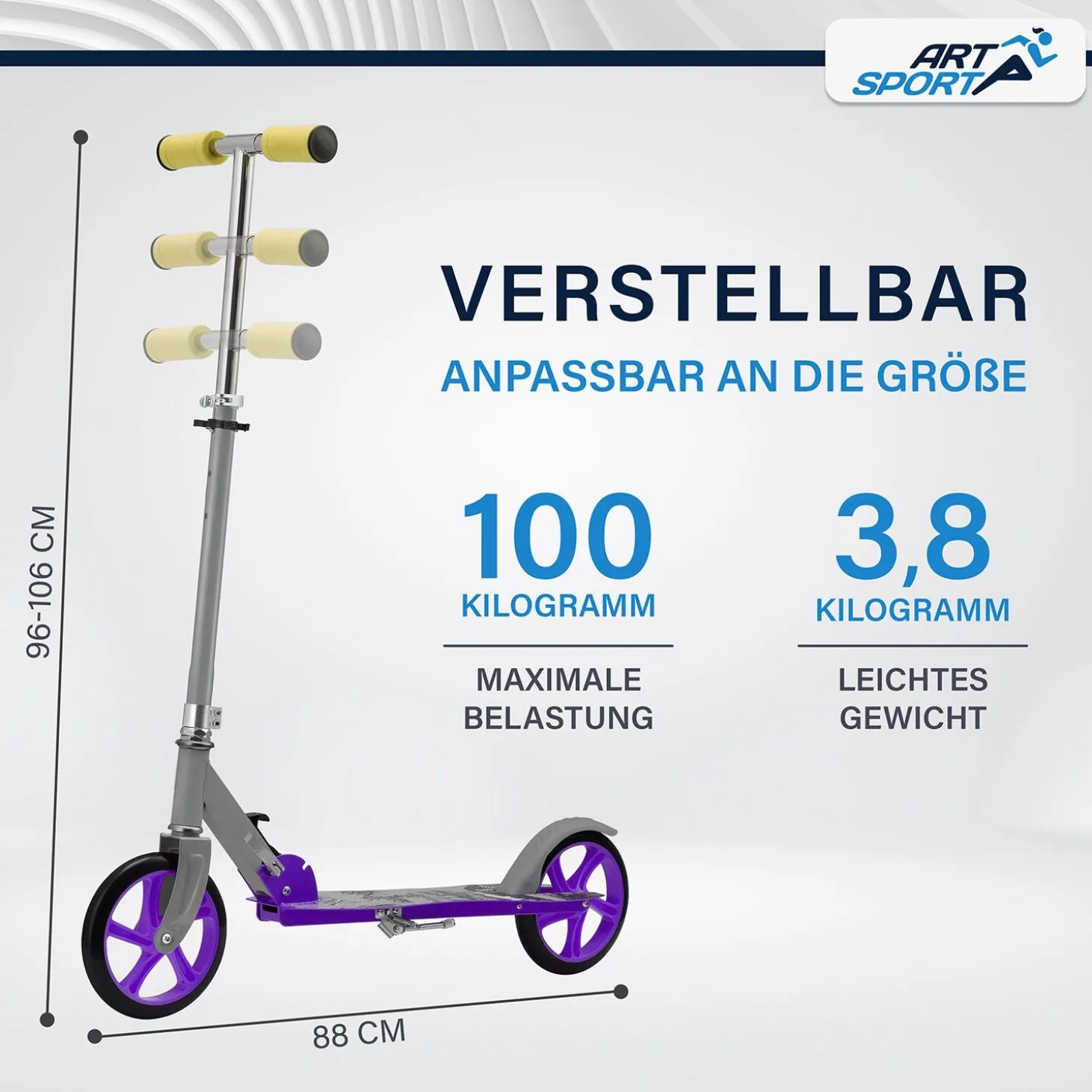 Cityroller - diverse Designs Scooter mit XXL Rädern, Fußständer, Hinterradreibungsbremse