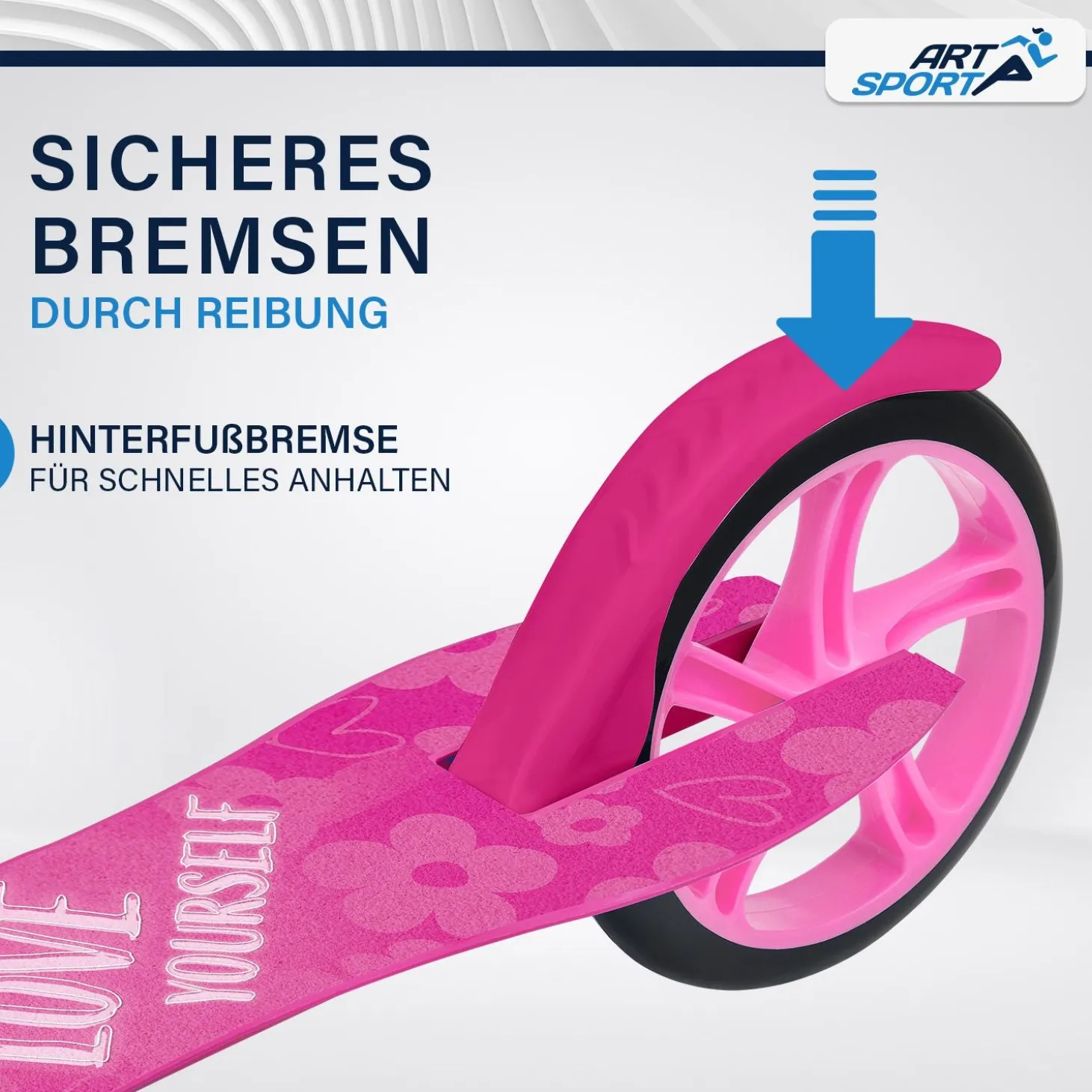 Cityroller - diverse Designs Scooter mit XXL Rädern, Fußständer, Hinterradreibungsbremse