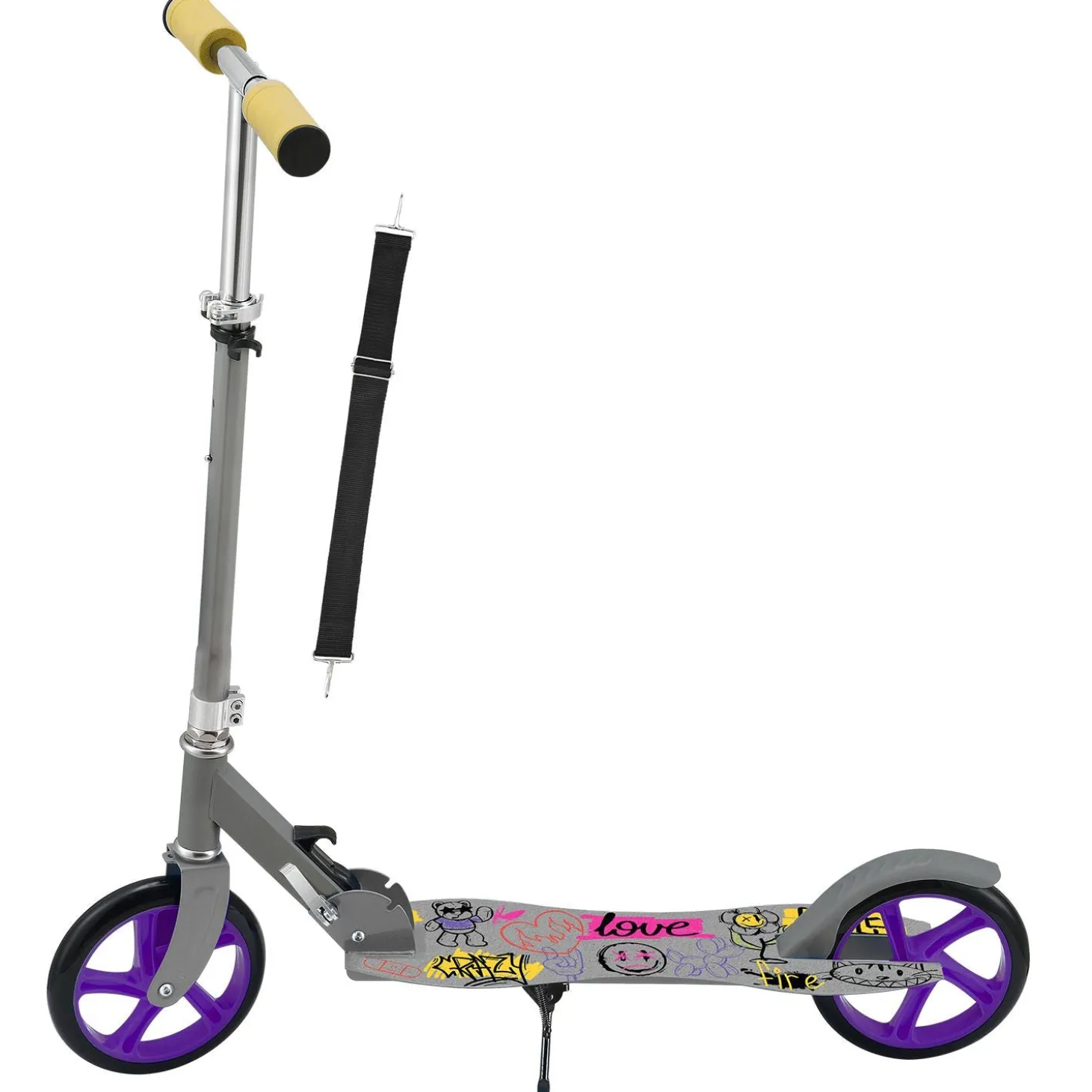 Cityroller - diverse Designs Scooter mit XXL Rädern, Fußständer, Hinterradreibungsbremse