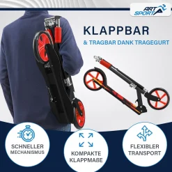 Cityroller - diverse Designs Scooter mit XXL Rädern, Fußständer, Hinterradreibungsbremse