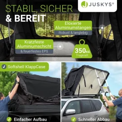 Dachzelt Lago für 2-3 Personen Autodachzelt für Camping & Roadtrips