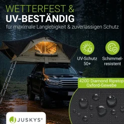 Dachzelt Lago für 2-3 Personen Autodachzelt für Camping & Roadtrips