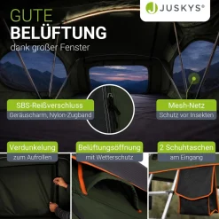 Dachzelt Lago für 2-3 Personen Autodachzelt für Camping & Roadtrips