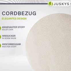 Drehstuhl Clyde mit Cord Stilvoller Stuhl fürs Wohn- & Esszimmer