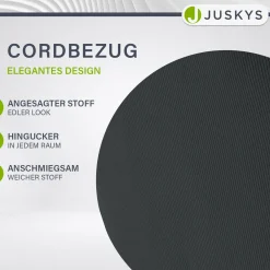 Drehstuhl Clyde mit Cord Stilvoller Stuhl fürs Wohn- & Esszimmer