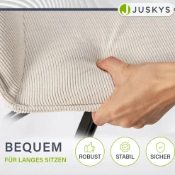 Drehstuhl Clyde mit Cord Stilvoller Stuhl fürs Wohn- & Esszimmer