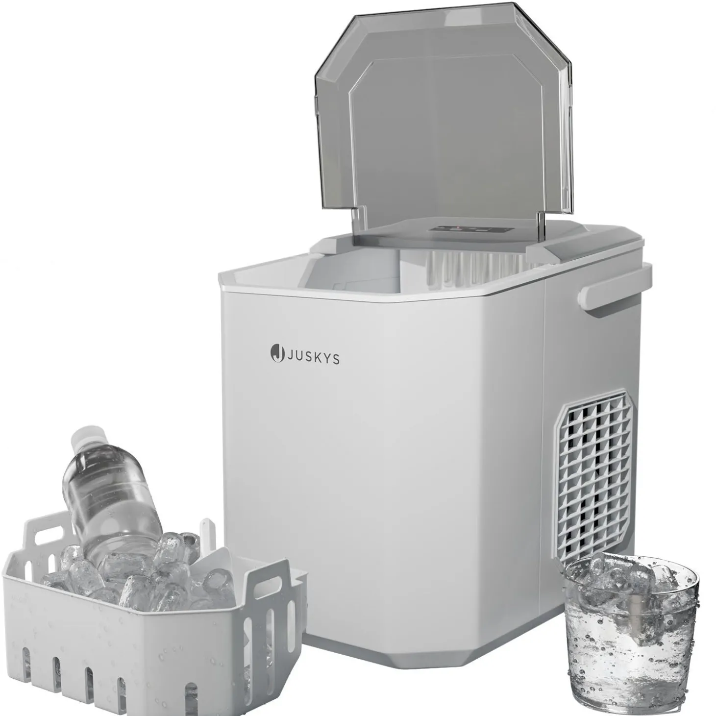 Eiswürfelmaschine mit Selbstreinigung IceOracle Erfrischende Eiswürfel in 2 Größen blitzschnell zubereitet