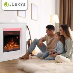 Elektrischer Kamin Elektrokamin mit Heizlüfter und Flammeneffekt - 1000/2000 W