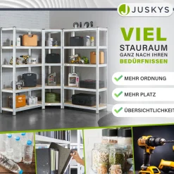 3er Regalsystem 1 Corner & 2 Basic Regalsystem mit insgesamt 15 Böden mit 2625 kg Tragkraft