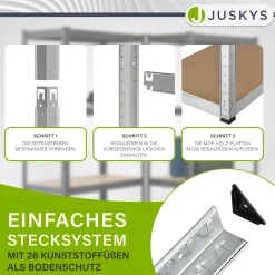 3er Regalsystem 1 Corner & 2 Basic Regalsystem mit insgesamt 15 Böden mit 2625 kg Tragkraft