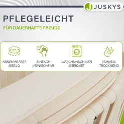2er-Set Rope Stühle Gartenstühle mit Seilgeflecht – Inkl. Sitz- und Rückenkissen