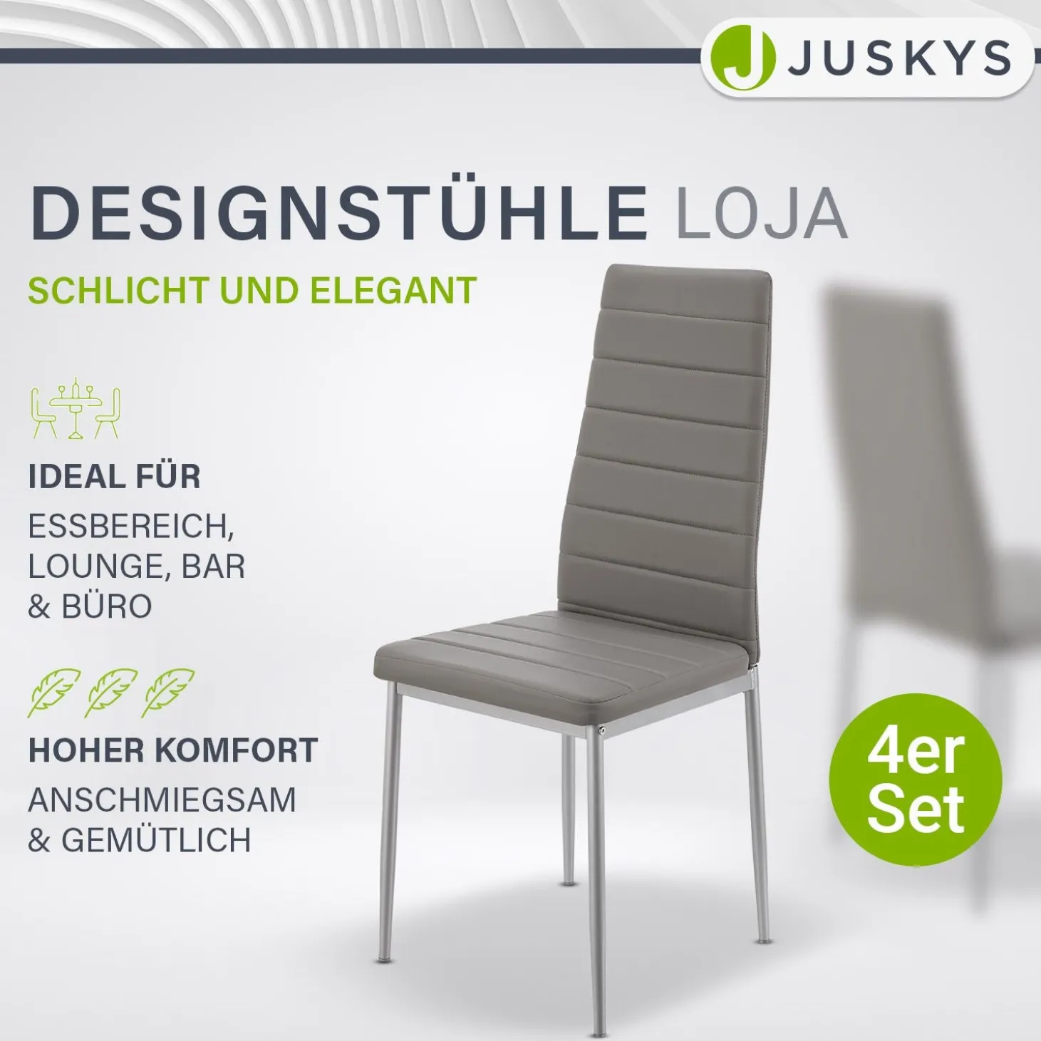 Esszimmerstuhl Loja Bequeme Stühle für das Esszimmer mit weichem Kunstleder