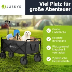 Faltbarer Bollerwagen Transportwagen für Freizeitaktivitäten