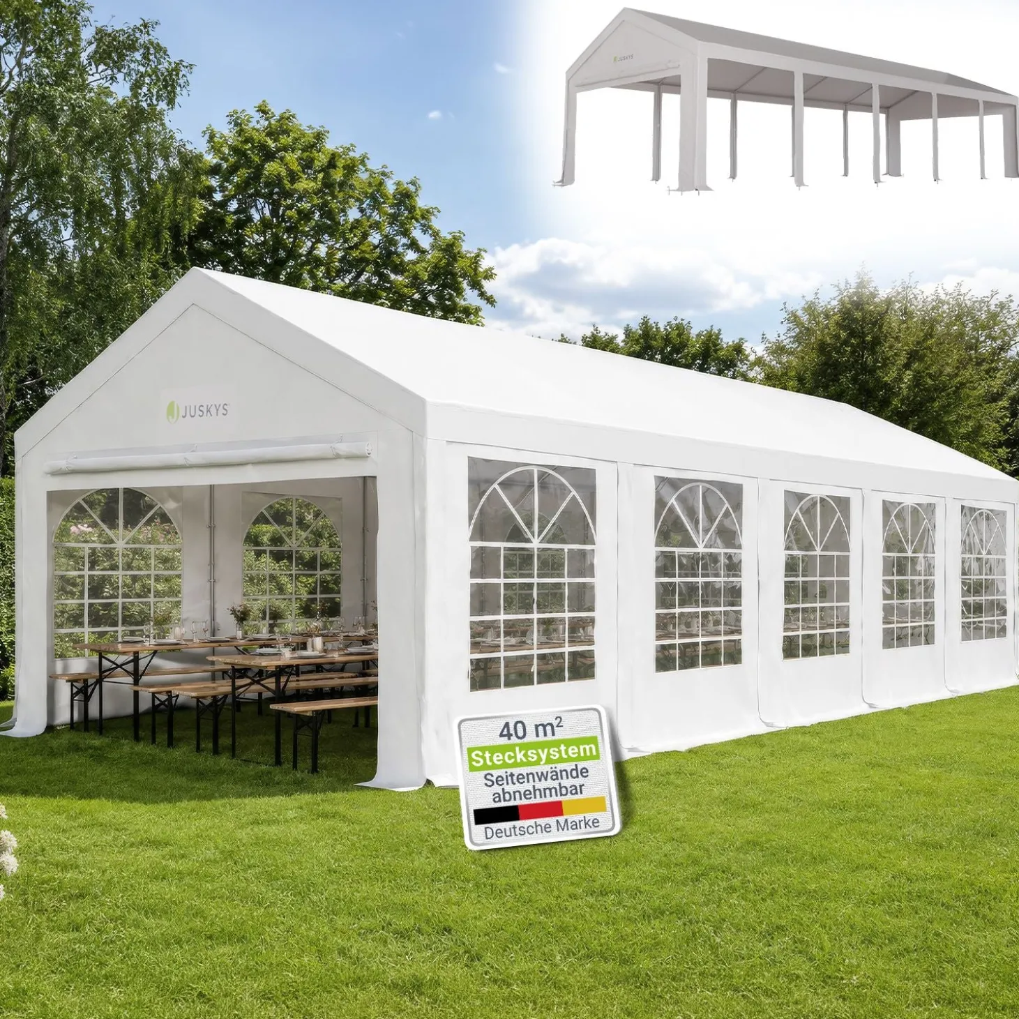 Festzelt Partyzelt Gala Großer Pavillon für die Outdoor-Party im Garten