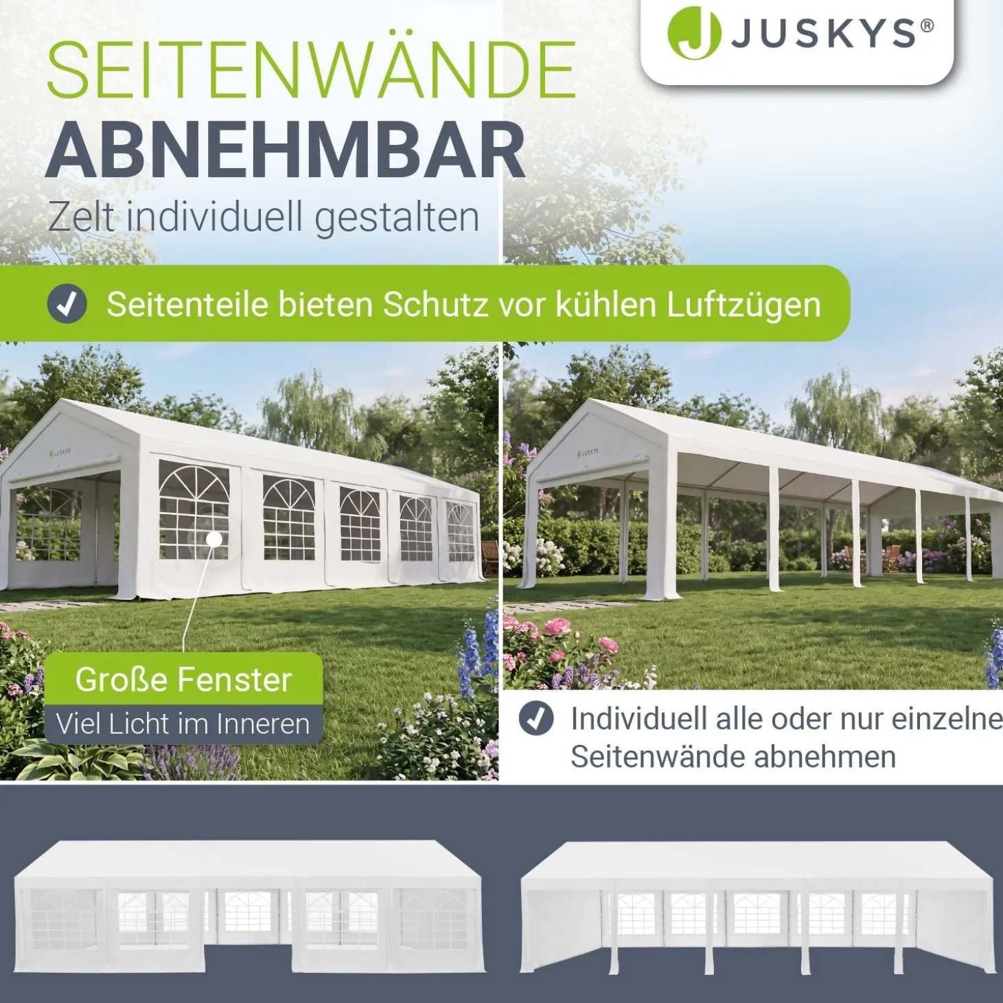 Festzelt Partyzelt Gala Großer Pavillon für die Outdoor-Party im Garten