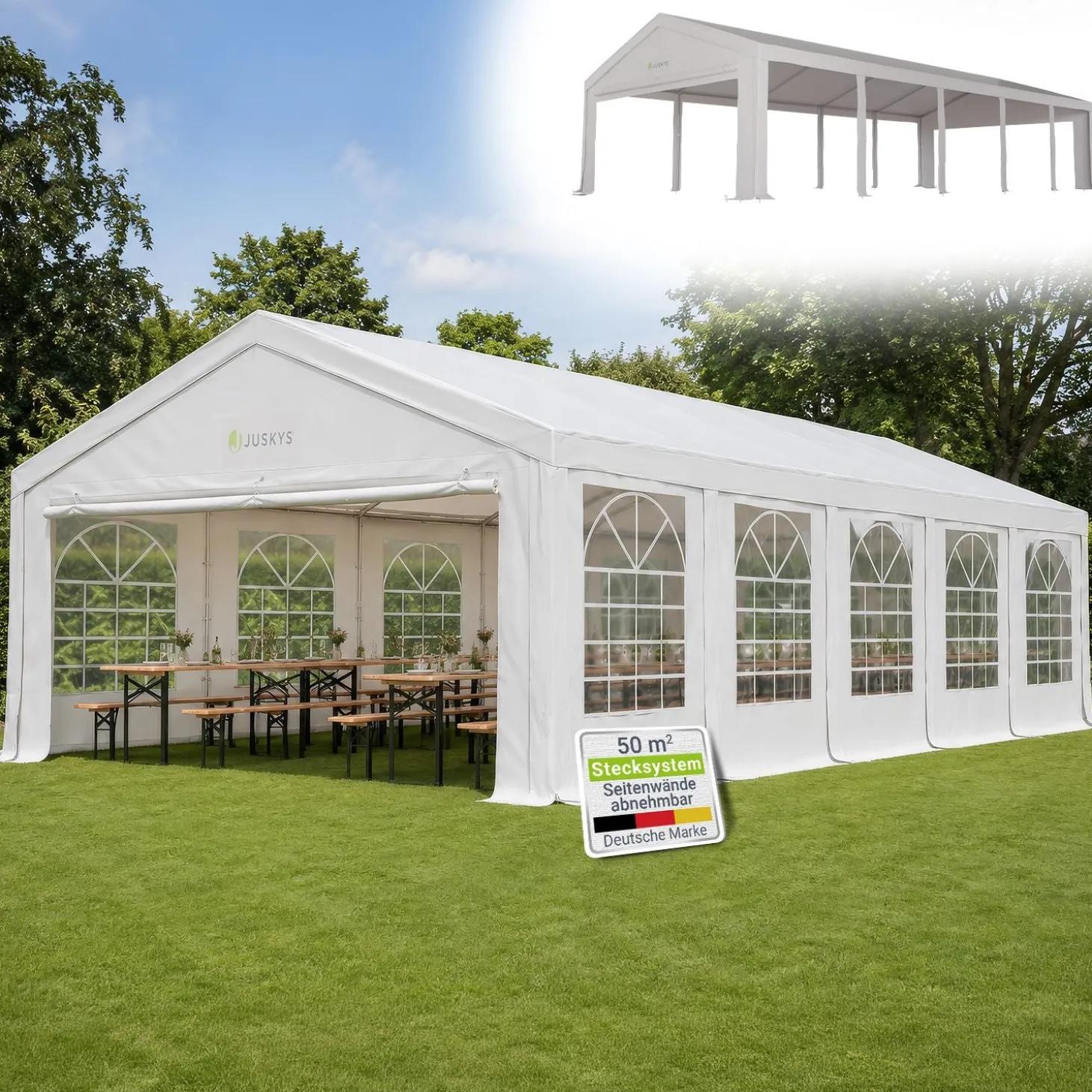 Festzelt Partyzelt Gala Großer Pavillon für die Outdoor-Party im Garten