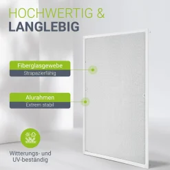 Fliegengitter für Fenster Zuverlässiger Insektenschutz mit Aluminiumrahmen