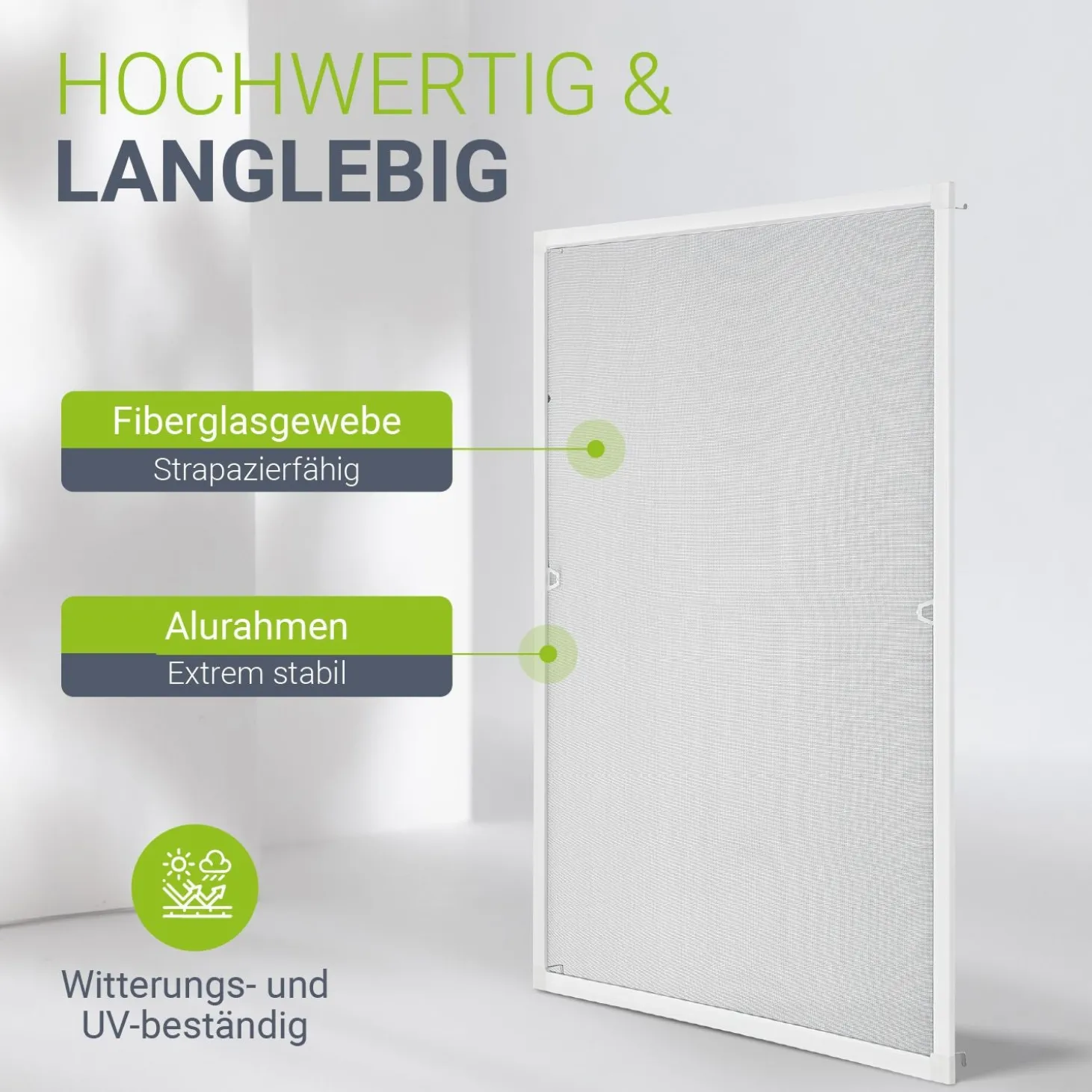 Fliegengitter für Fenster Zuverlässiger Insektenschutz mit Aluminiumrahmen