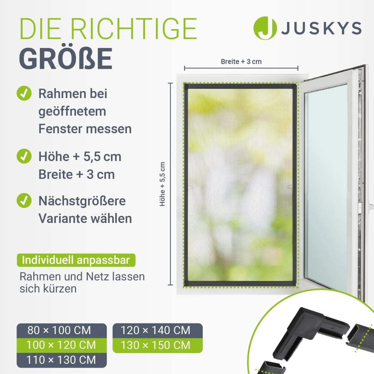 Fliegengitter für Fenster Zuverlässiger Insektenschutz mit Aluminiumrahmen