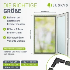 Fliegengitter für Fenster Zuverlässiger Insektenschutz mit Aluminiumrahmen