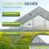 Freilaufgehege HLS25T für Hühner Outdoor Hühnerstall mit Tür, Plane & verzinktem Draht